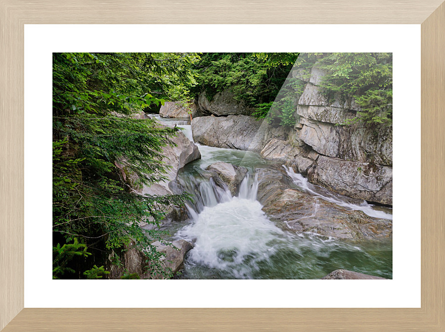 Emerald Waters of Warren Falls Vermont  Picture Frame print