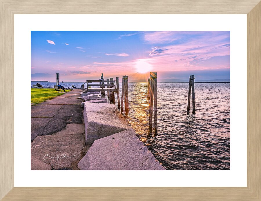 Golden at Perkins Pier Picture Frame print
