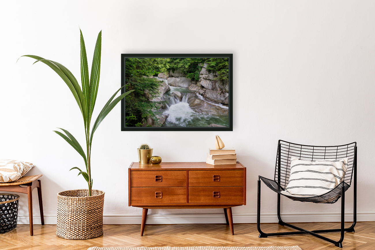 Emerald Waters of Warren Falls Vermont  Reproduction