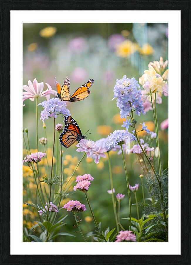 Spring Butterflies Stylish  Picture Frame print