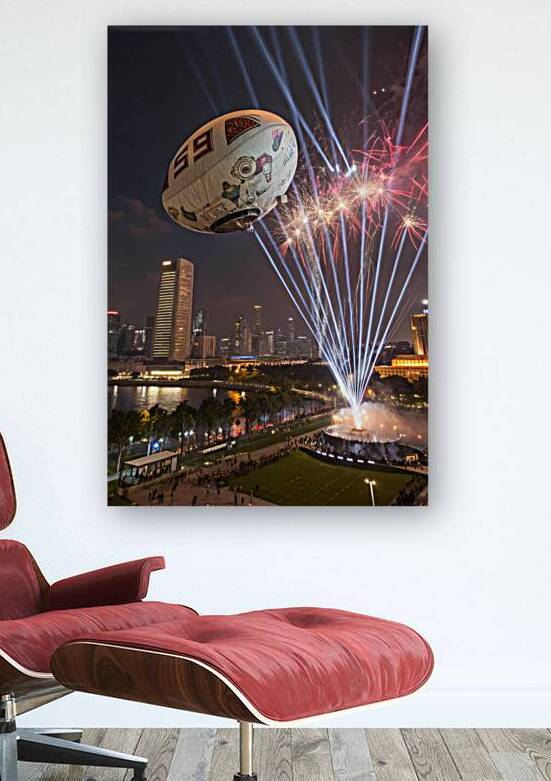 3D Football Sculpture City Lights Dazzling Laser Show by ClikChik