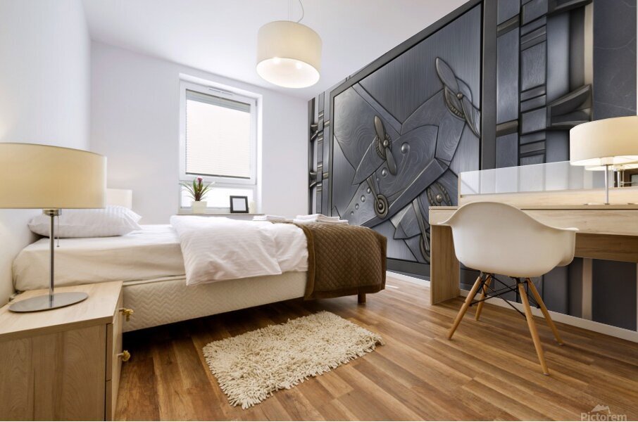 Airplane  SILVER Mural print