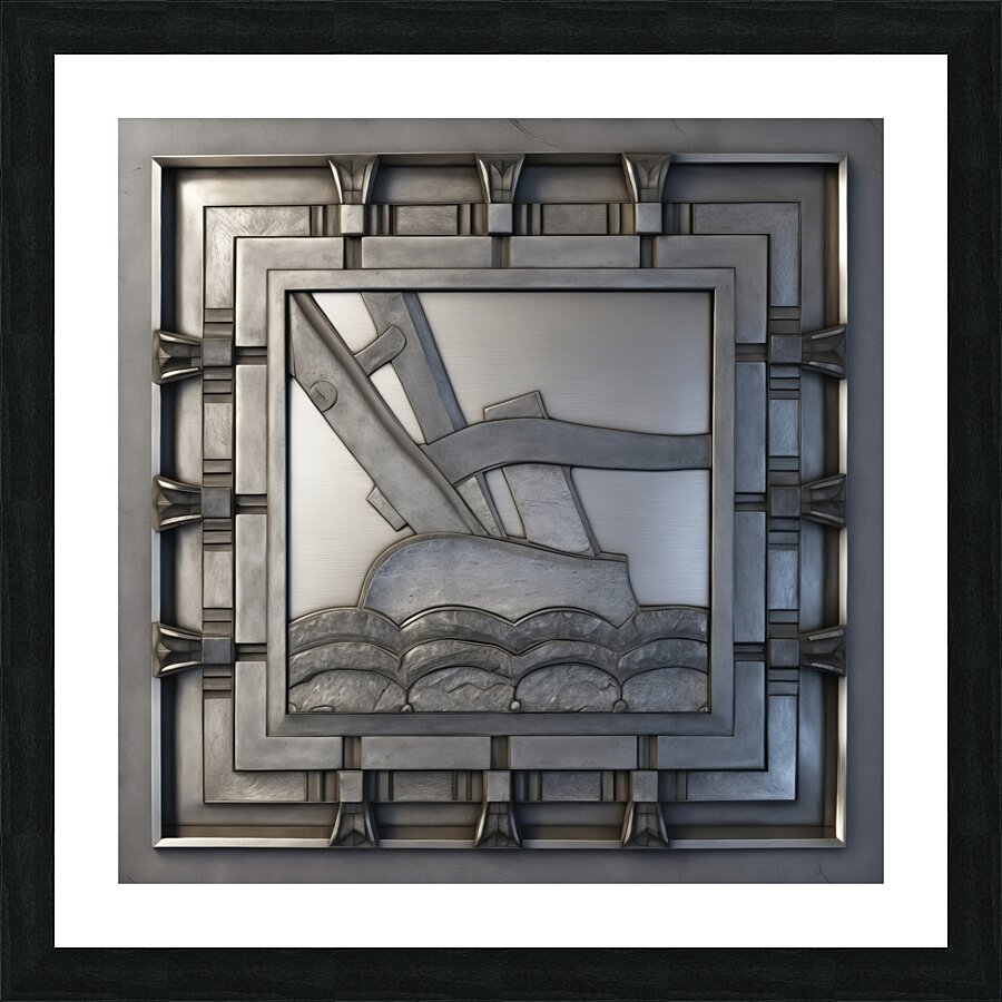 Plow SILVER Picture Frame print