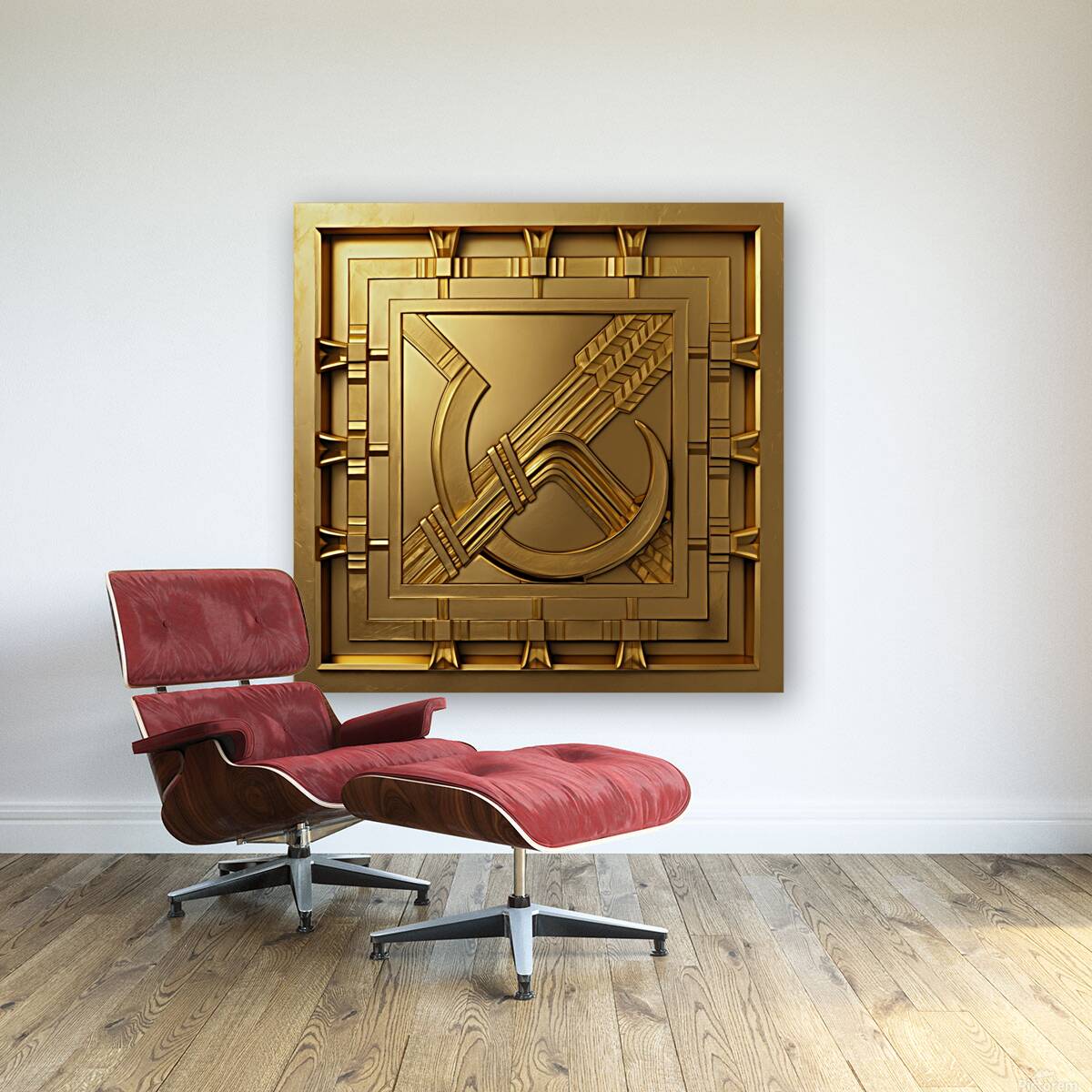 Sickle  Wheat GOLD Reproduction