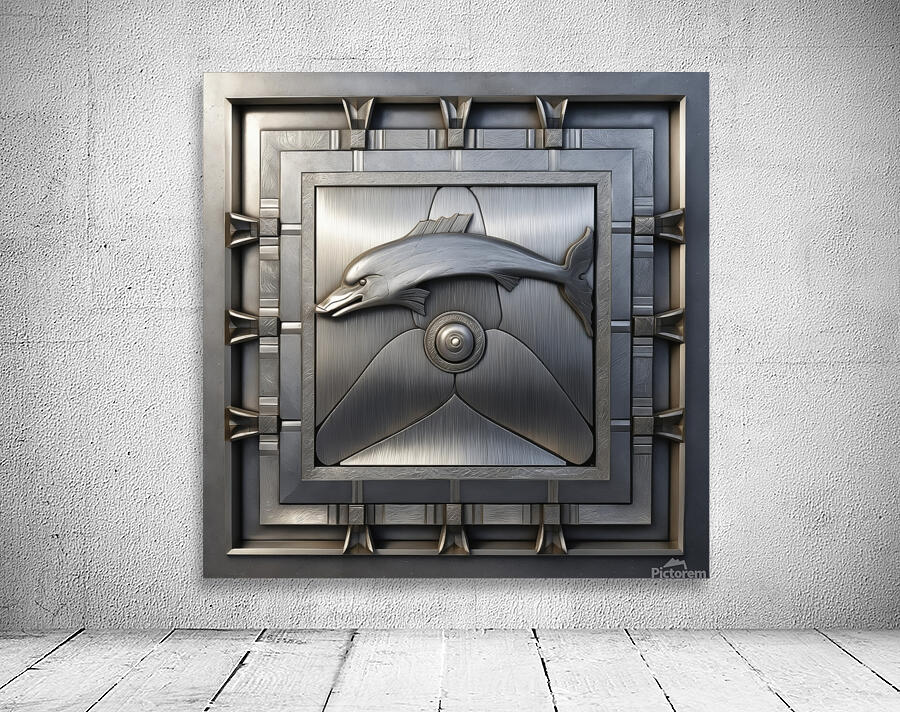 Dolphin  Propeller SILVER2 Wall Preview