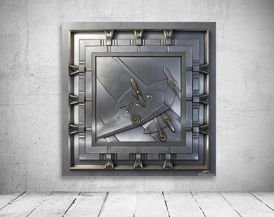 Airplane  SILVER Wall Preview