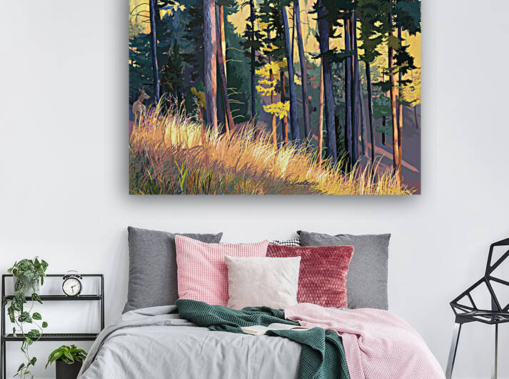fall alpenglow trees grasses by Pam Little