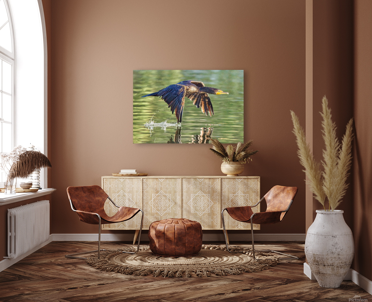 Cormorant Wing Tip Touch Reproduction
