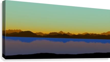 Mountains at Dusk Canvas Print