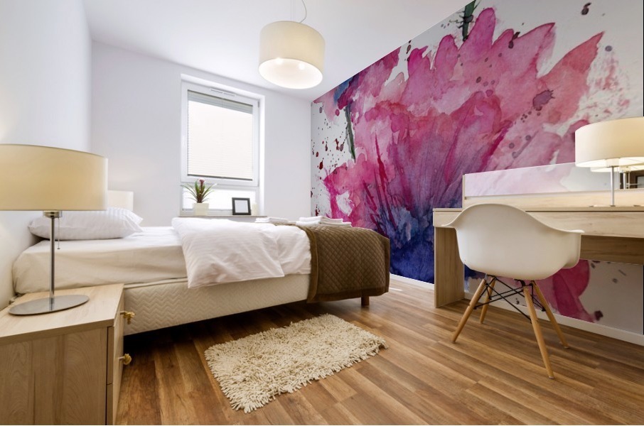 Red Flowers Mural print