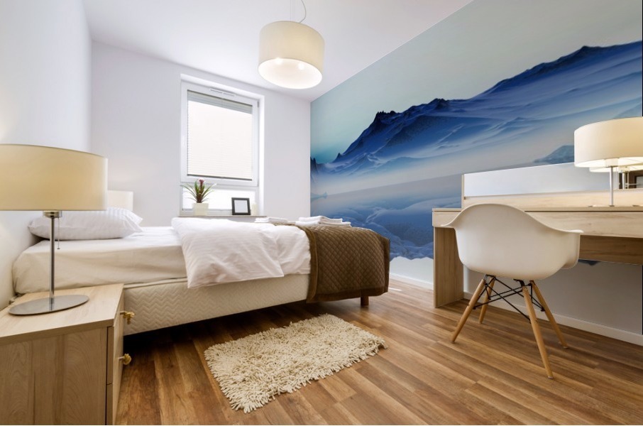 Snowy Mountains Mural print