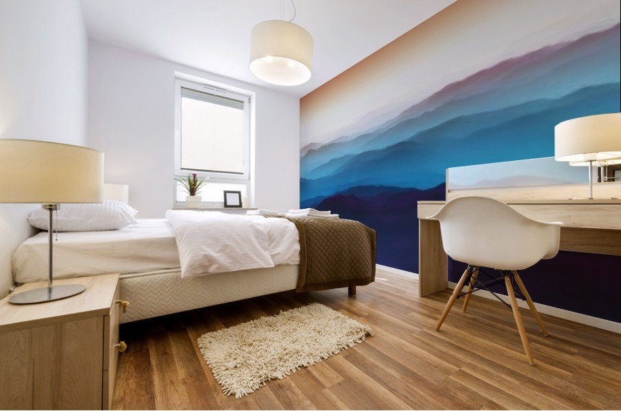 Bluish Mountains Mural print
