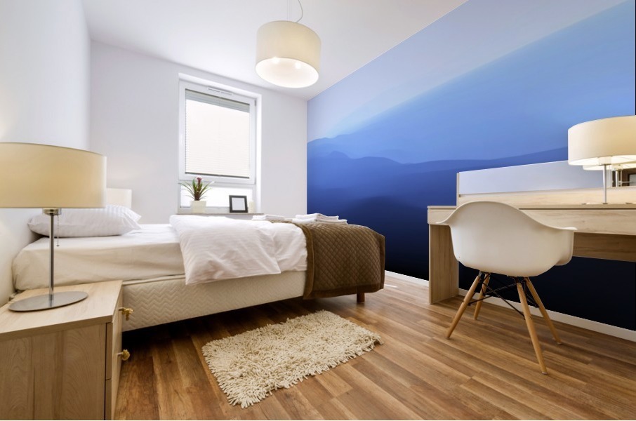 Bluish Landscape Mural print