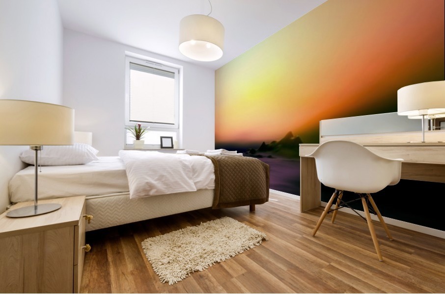 Reddish Landscape Mural print