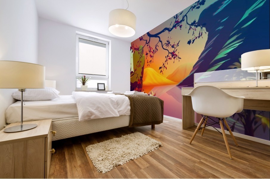 Happy Walkings Mural print