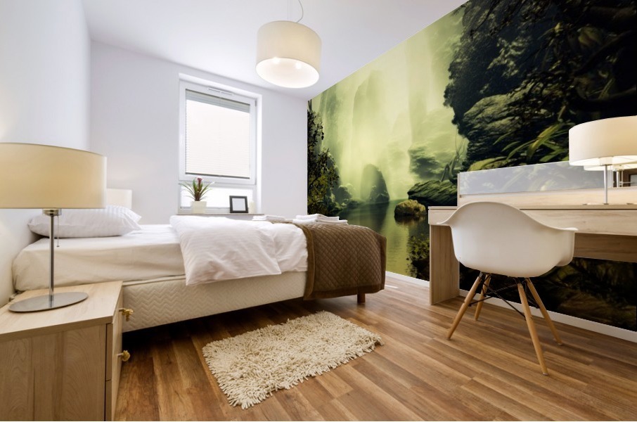 Misty Pond Mural print