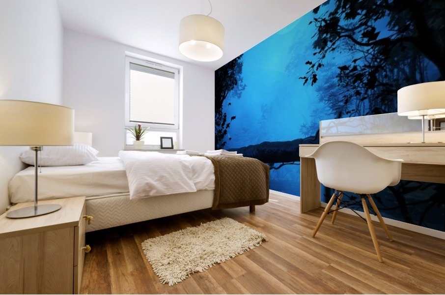 Blue Surroundings Mural print