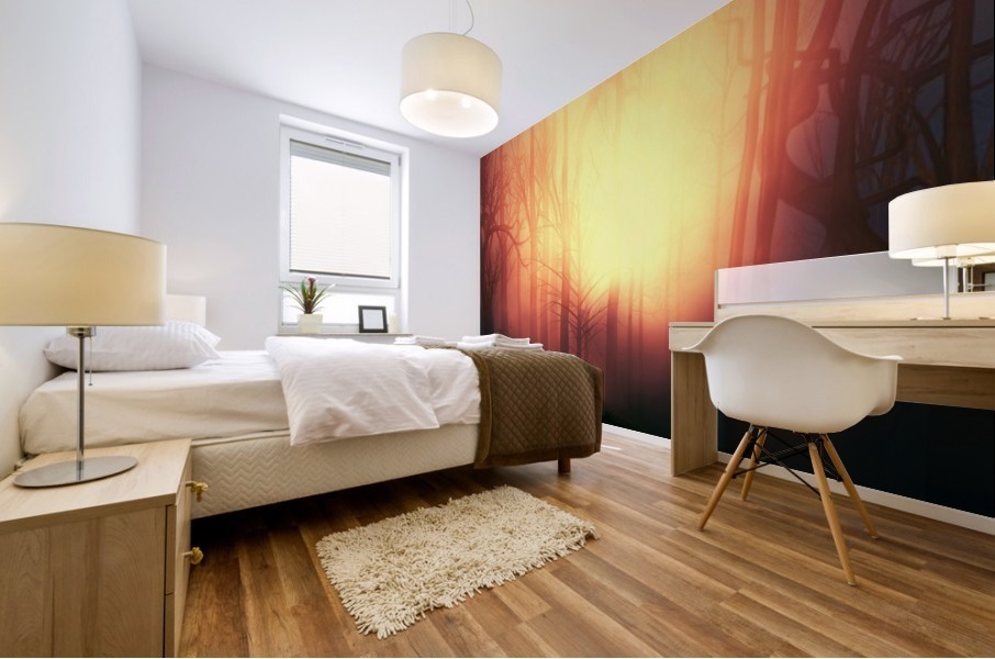 Blazing Sundow Mural print