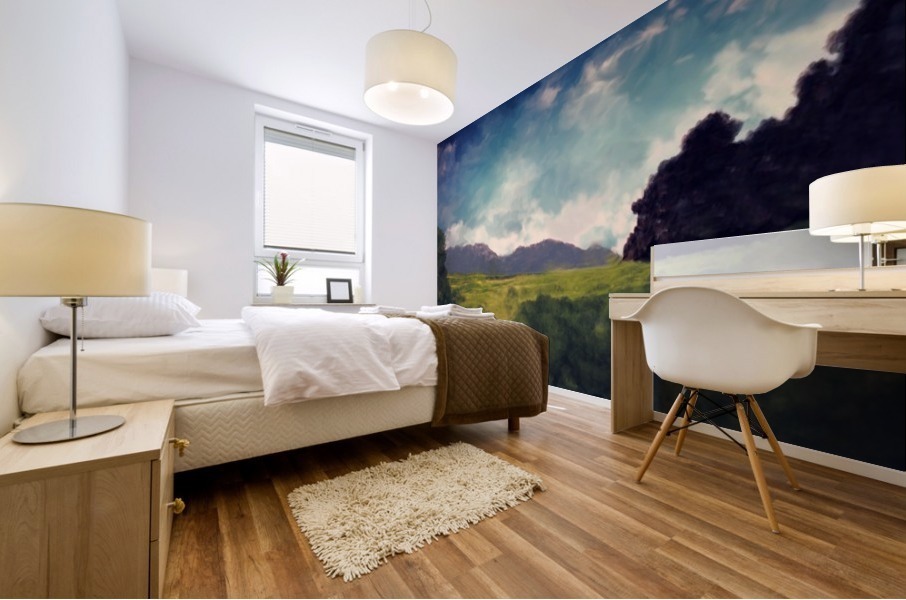 Dawn in the Field Mural print