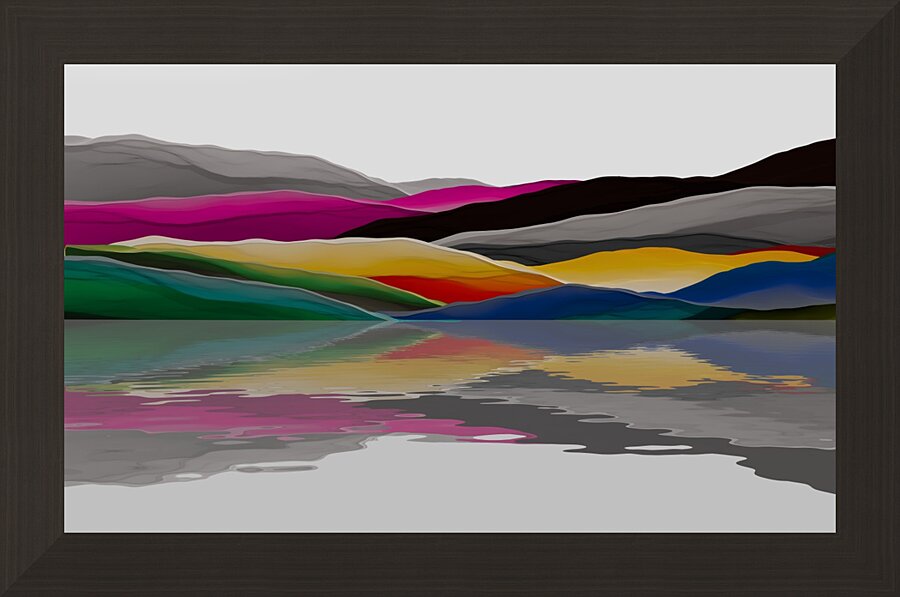 Colorful Mountains Picture Frame print
