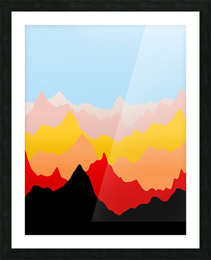 Colorful Mountains 3 Picture Frame print