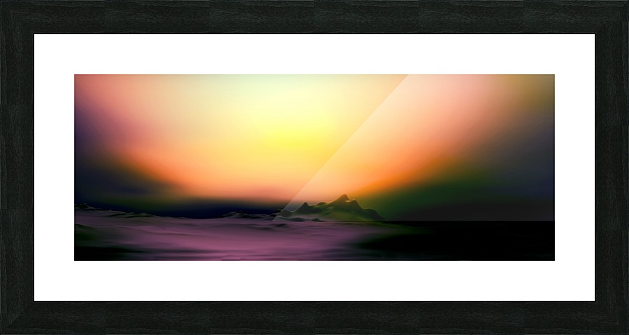Reddish Landscape Picture Frame print