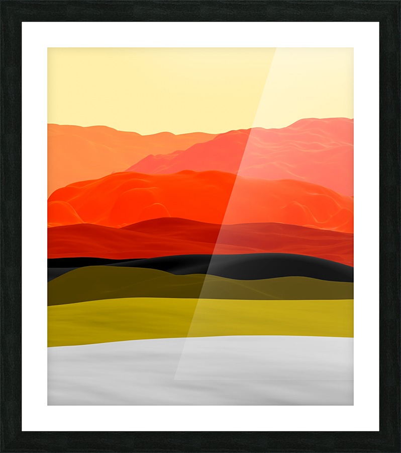 Mountains in Gradient Picture Frame print