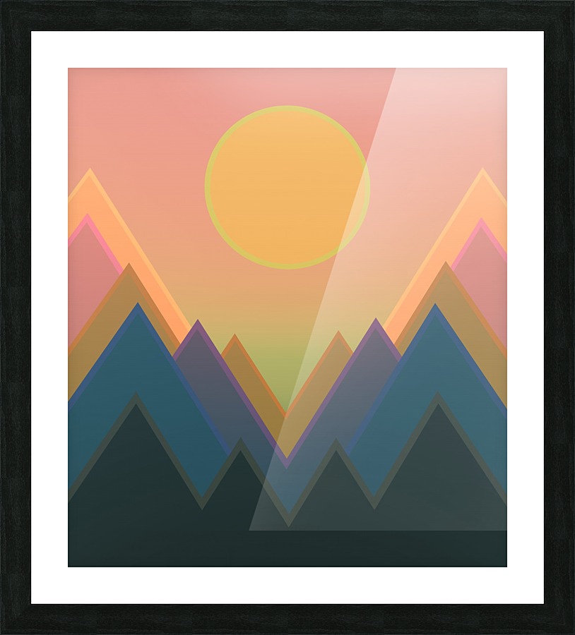 Geometric Landscape Picture Frame print