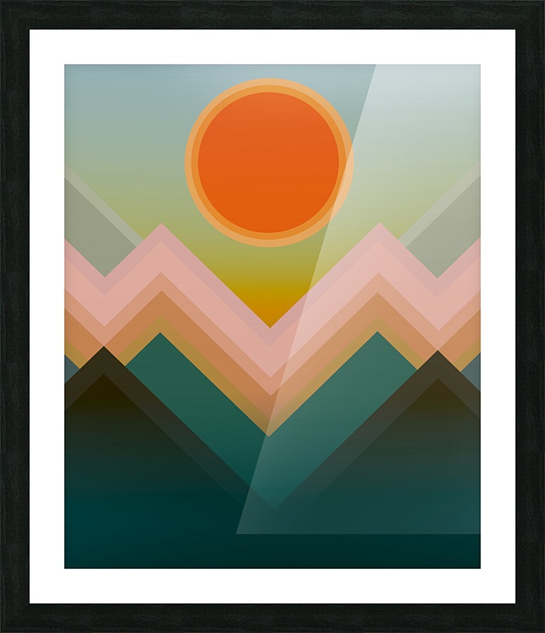 Geometric Landscape 2 Picture Frame print