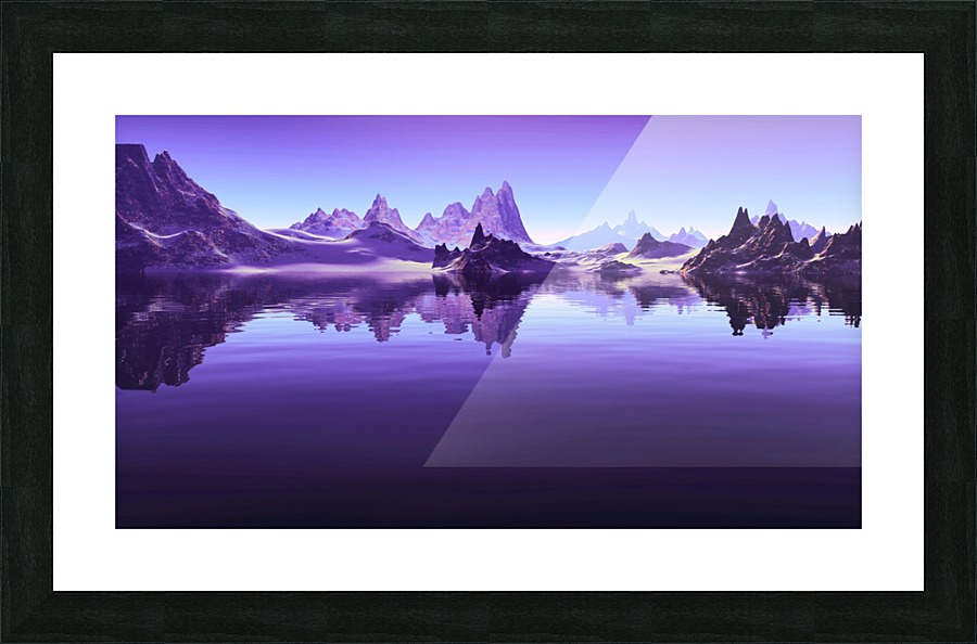 Purple Landscape Picture Frame print