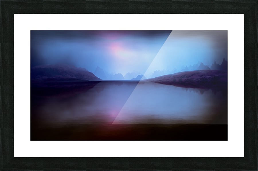Bluish Landscape 2 Picture Frame print