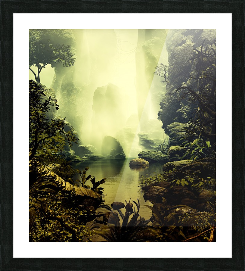 Misty Pond Picture Frame print