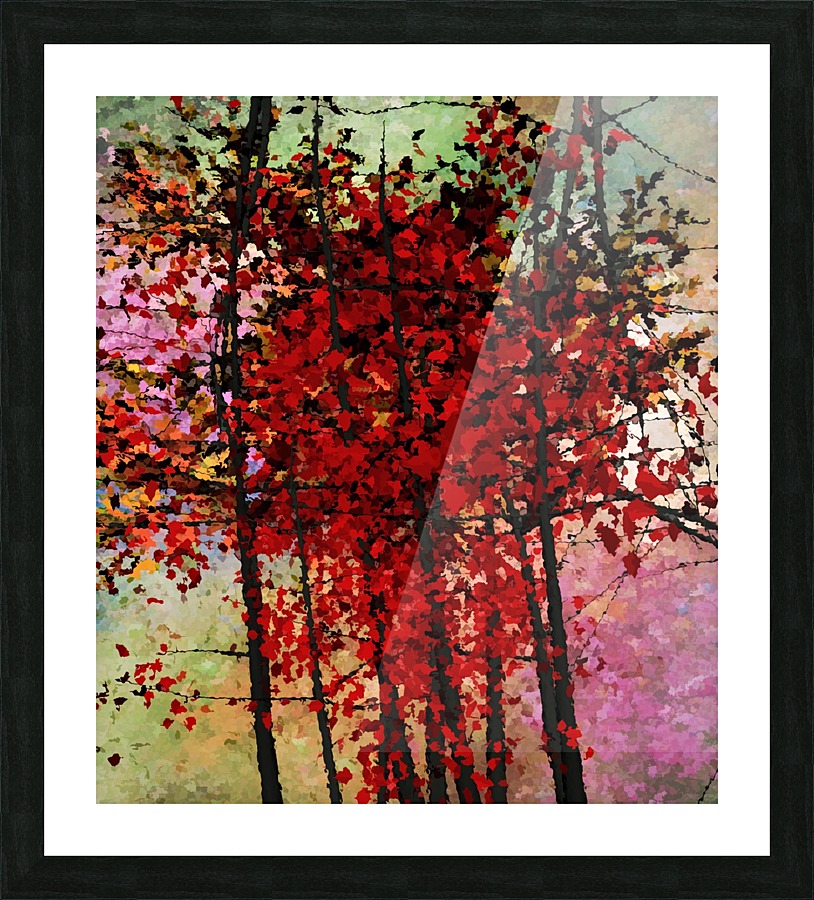 Red Trees Picture Frame print
