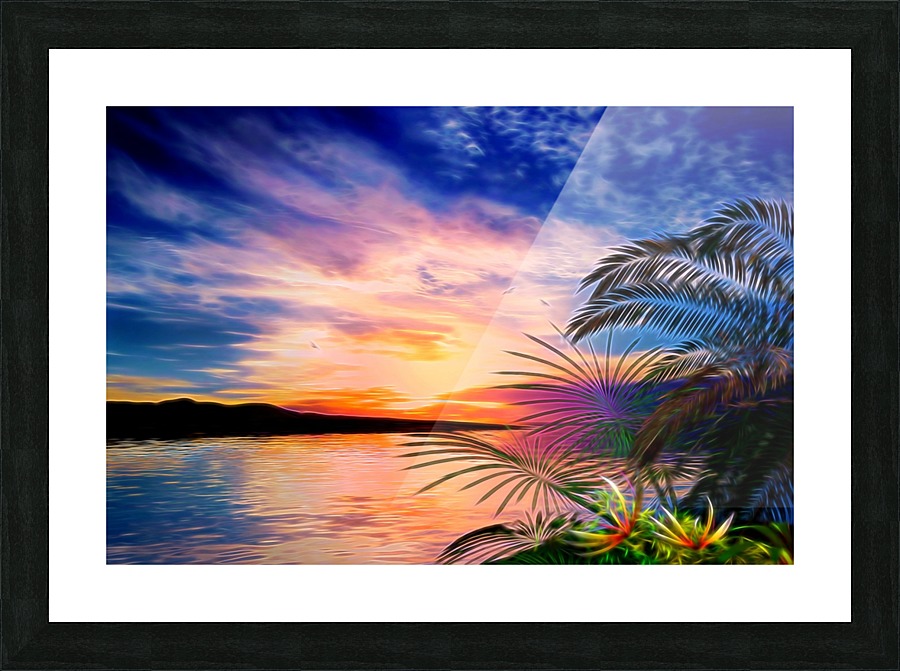 Tropical Landscape Picture Frame print