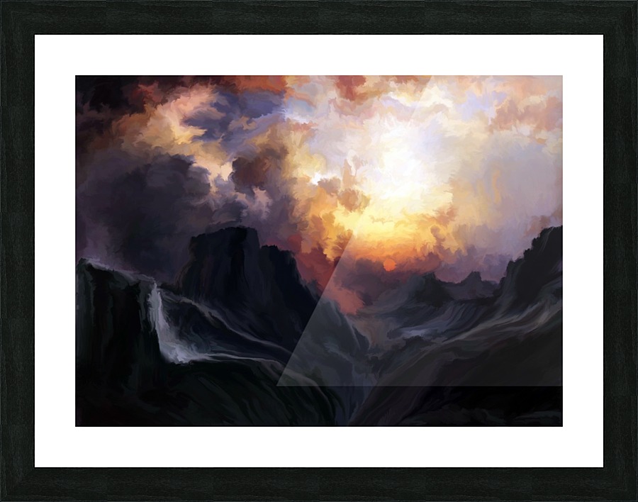 Dark Mountains Picture Frame print