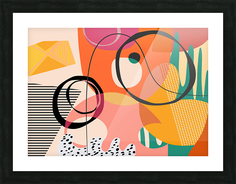 Shapes and Patterns Picture Frame print