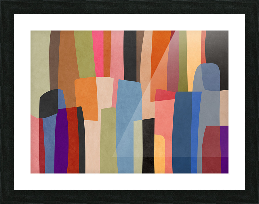 Colored Pieces Picture Frame print