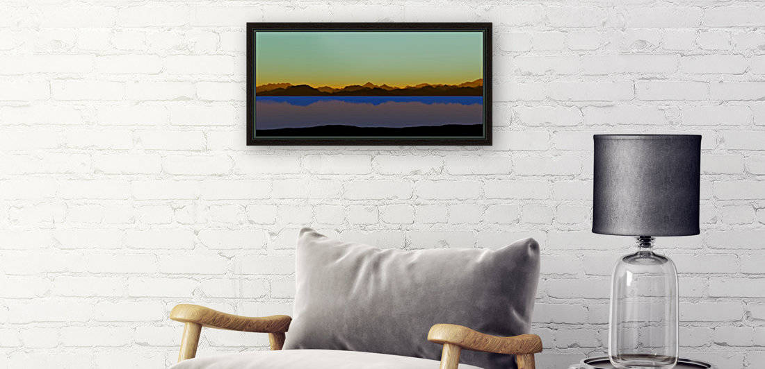 Mountains at Dusk Reproduction