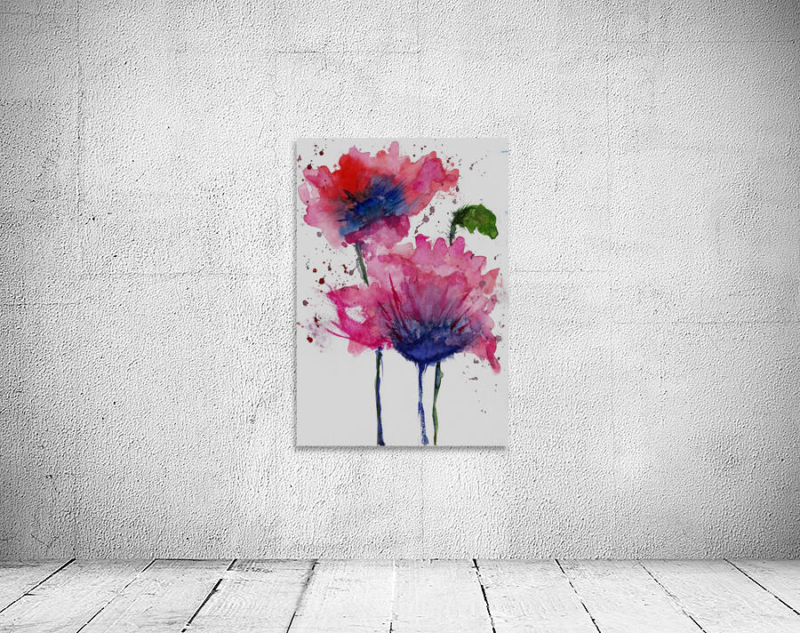 Red Flowers Wall Preview
