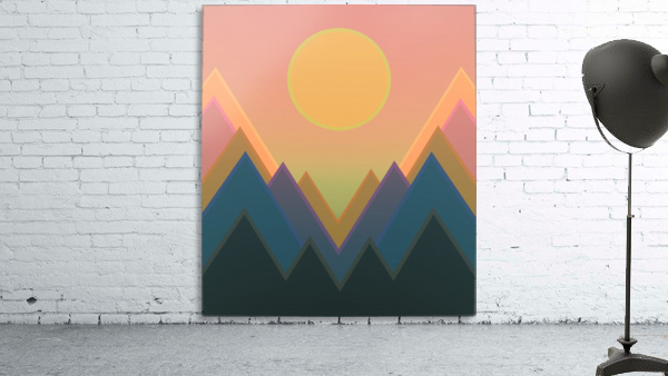 Geometric Landscape Wall Preview