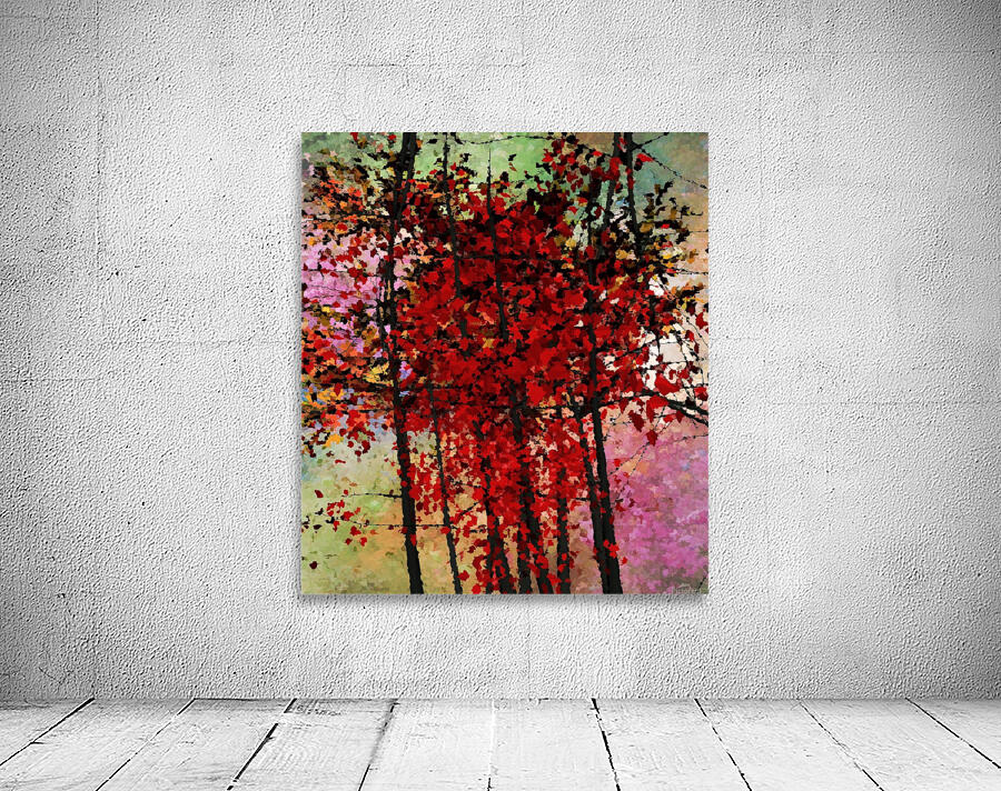 Red Trees Wall Preview