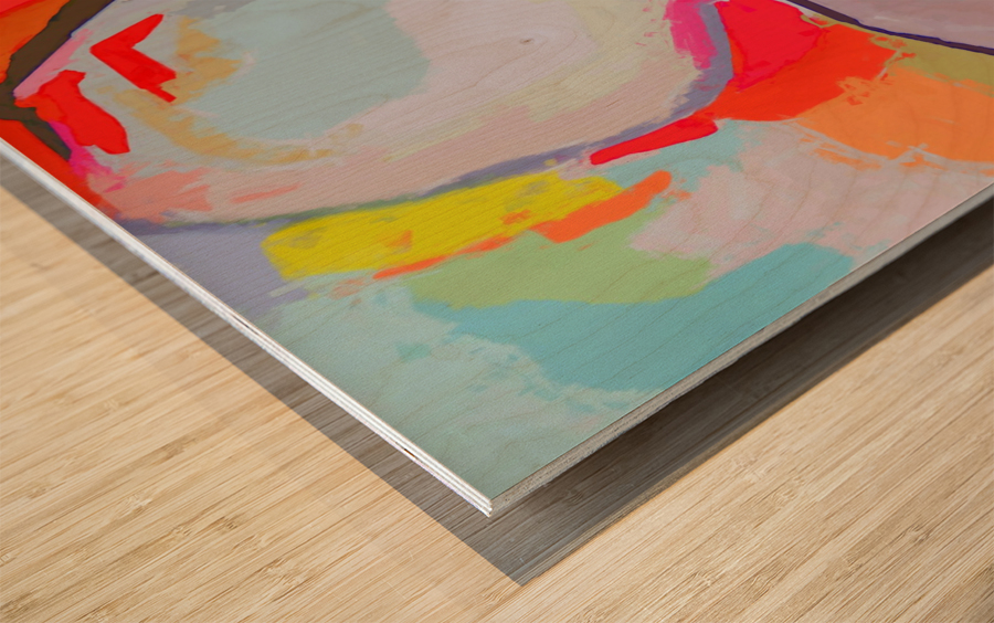 Abstract Composition 694 Wood print