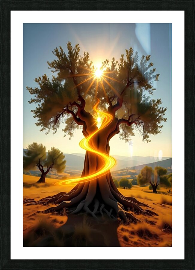 Enchanted Tree at Sunset Picture Frame print