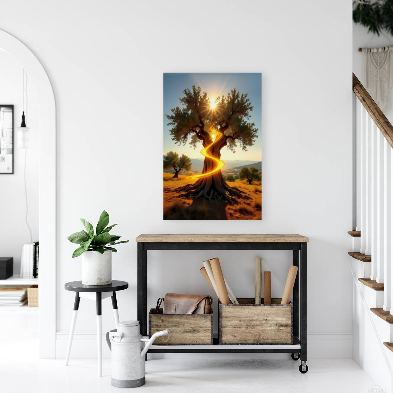 Enchanted Tree at Sunset Reproduction