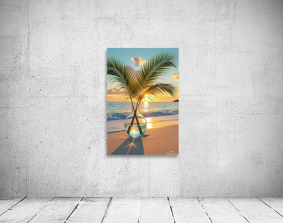 Tropical Sunset Reflections Wall Preview