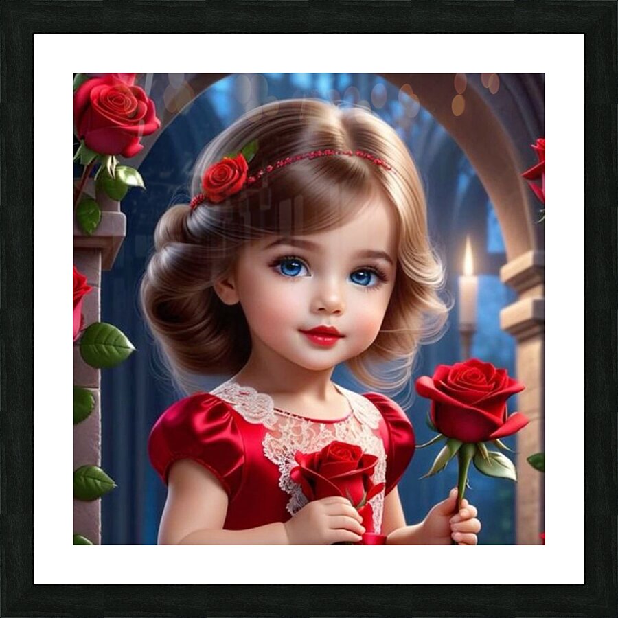 Beautiful Kid Picture Frame print