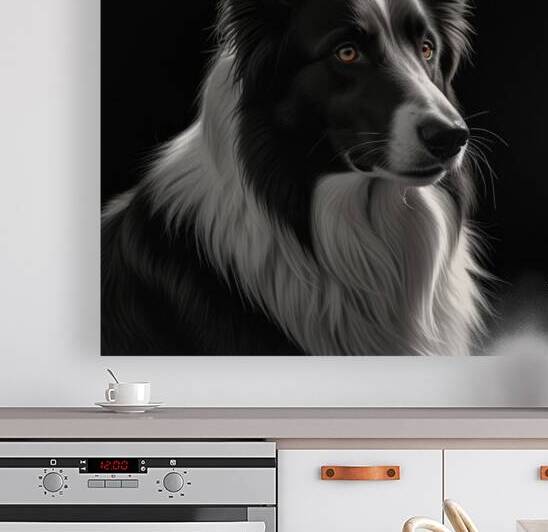 Default line pencil drawing boder collie silhouet by NorElShams