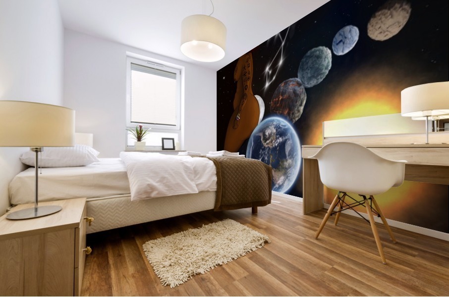 Afro Cosmic Woman Mural print