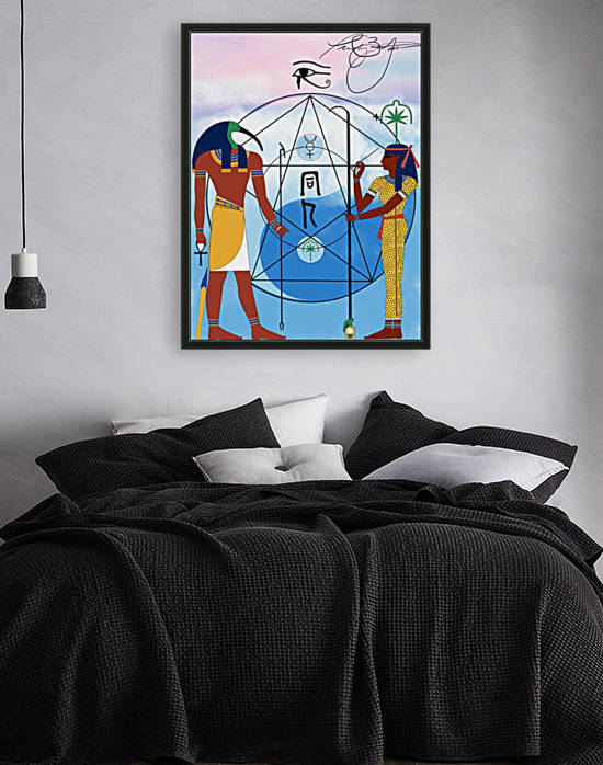Egyptian Yin and Yang  by Afrocentric Painter