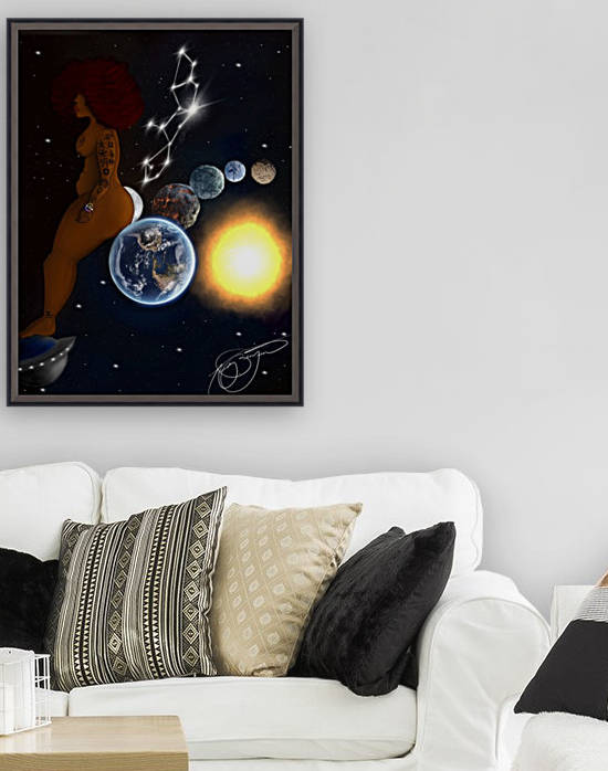 Afro Cosmic Woman by Afrocentric Painter